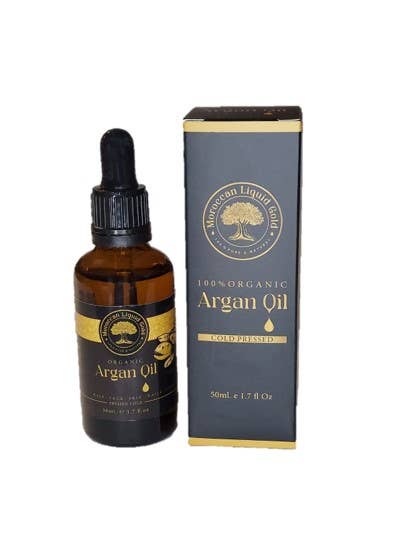 Moroccan Liquid Gold - 100% Cold Pressed Organic Argan Oil - 1.7 fl. oz. (50 ml)