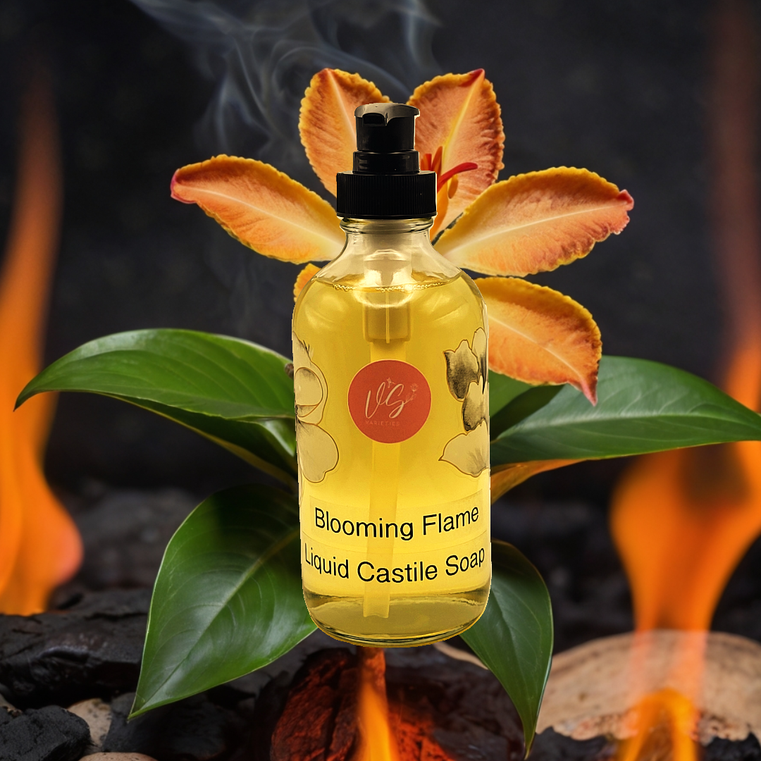 V's Varieties - Blooming Flame Liquid Castile Soap