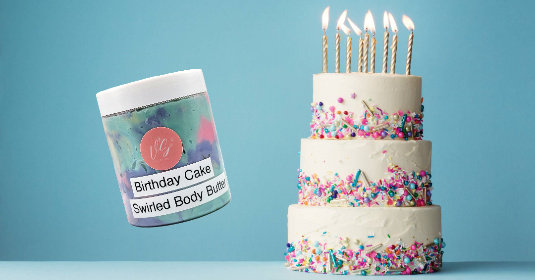 V's Varieties - Birthday Cake Swirled Body Butter