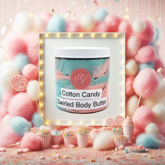 V's Varieties - Cotton Candy Swirled Body Butter