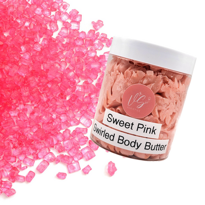 V's Varieties - Sweet Pink Swirled Body Butter