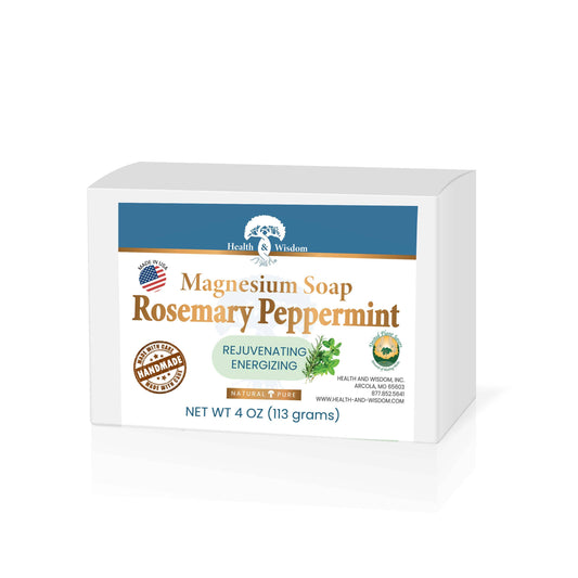 Health and Wisdom - Magnesium Bar Soap - 4 oz Rosemary/Peppermint