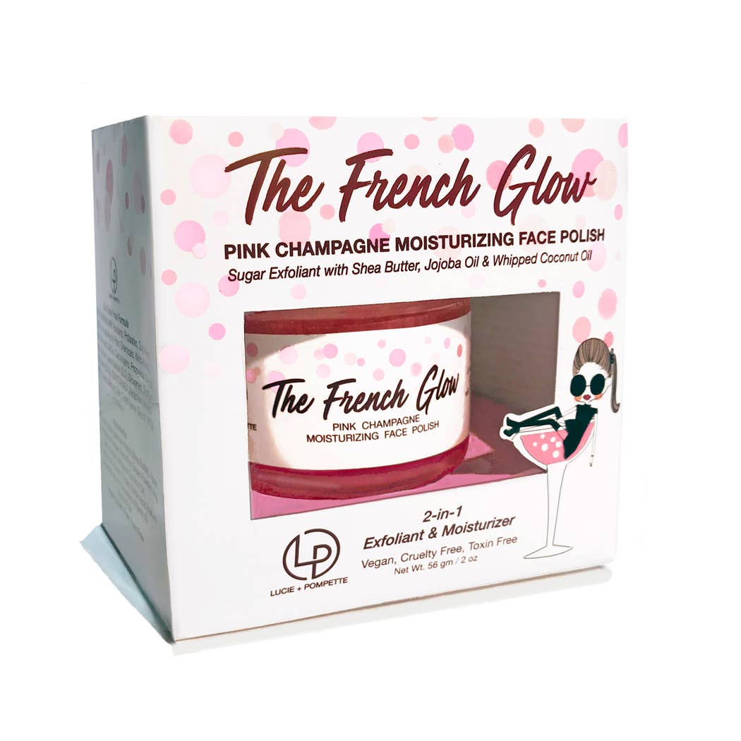 Lucie + Pompette - The French Glow - Pink Champagne Moisturizing Face Polish